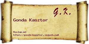 Gonda Kasztor névjegykártya